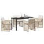 Conjunto de Comedor de Jardín 5 pcs Beige ratán sintético en Mesas de jardín | Comprar online en Foru.es