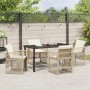 Conjunto de Comedor de Jardín 5 pcs Beige ratán sintético en Mesas de jardín | Comprar online en Foru.es