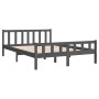 Estructura de cama madera maciza gris 120x200 cm de vidaXL, Camas y somieres - Ref: Foro24-810676, Precio: 102,09 €, Descuent...