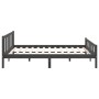 Estructura de cama madera maciza gris 120x200 cm de vidaXL, Camas y somieres - Ref: Foro24-810676, Precio: 102,09 €, Descuent...