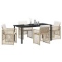 Conjunto de Comedor de Jardín 5 pcs Beige ratán sintético en Mesas de jardín | Comprar online en Foru.es