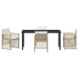 Conjunto de Comedor de Jardín 5 pcs Beige ratán sintético en Mesas de jardín | Comprar online en Foru.es