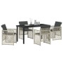 Conjunto de Comedor de Jardín 5 pcs Gris Claro ratán sintético en Mesas de jardín | Comprar online en Foru.es