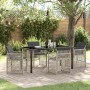 Conjunto de Comedor de Jardín 5 pcs Gris Claro ratán sintético en Mesas de jardín | Comprar online en Foru.es