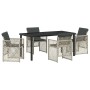 Conjunto de Comedor de Jardín 5 pcs Gris Claro ratán sintético en Mesas de jardín | Comprar online en Foru.es