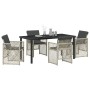 Conjunto de Comedor de Jardín 5 pcs Gris Claro ratán sintético en Mesas de jardín | Comprar online en Foru.es
