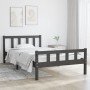 Estructura de cama madera maciza gris 100x200 cm de vidaXL, Camas y somieres - Ref: Foro24-810671, Precio: 114,91 €, Descuent...