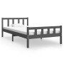 Estructura de cama madera maciza gris 100x200 cm de vidaXL, Camas y somieres - Ref: Foro24-810671, Precio: 114,91 €, Descuent...