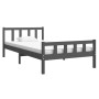 Estructura de cama madera maciza gris 100x200 cm de vidaXL, Camas y somieres - Ref: Foro24-810671, Precio: 114,91 €, Descuent...