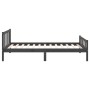 Estructura de cama madera maciza gris 100x200 cm de vidaXL, Camas y somieres - Ref: Foro24-810671, Precio: 114,91 €, Descuent...