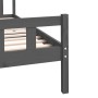 Estructura de cama madera maciza gris 100x200 cm de vidaXL, Camas y somieres - Ref: Foro24-810671, Precio: 114,91 €, Descuent...