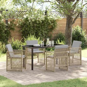 Conjunto de Comedor de Jardín 5 pcs Beige ratán sintético en Mesas de jardín | Comprar online en Foru.es