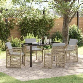 Conjunto de Comedor de Jardín 5 pcs Beige ratán sintético en Mesas de jardín | Comprar online en Foru.es
