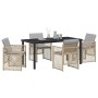 Conjunto de Comedor de Jardín 5 pcs Beige ratán sintético en Mesas de jardín | Comprar online en Foru.es