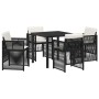 Conjunto de Comedor de Jardín 5 pcs Negro en Mesas de jardín | Comprar online en Foru.es