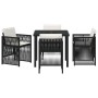 Conjunto de Comedor de Jardín 5 pcs Negro en Mesas de jardín | Comprar online en Foru.es