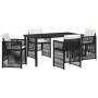 Conjunto de Comedor de Jardín 5 pcs Negro en Mesas de jardín | Comprar online en Foru.es