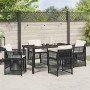 Conjunto de Comedor de Jardín 5 pcs Negro en Mesas de jardín | Comprar online en Foru.es