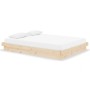 Estructura de cama de matrimonio madera maciza 135x190 cm de vidaXL, Camas y somieres - Ref: Foro24-819947, Precio: 140,44 €,...