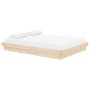 Estructura de cama de matrimonio madera maciza 135x190 cm de vidaXL, Camas y somieres - Ref: Foro24-819947, Precio: 140,44 €,...