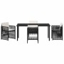 Conjunto de Comedor de Jardín 5 pcs Negro en Mesas de jardín | Comprar online en Foru.es