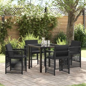 Conjunto de Comedor de Jardín 5 pcs Negro en Mesas de jardín | Comprar online en Foru.es