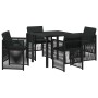Conjunto de Comedor de Jardín 5 pcs Negro en Mesas de jardín | Comprar online en Foru.es