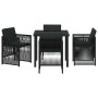 Conjunto de Comedor de Jardín 5 pcs Negro en Mesas de jardín | Comprar online en Foru.es