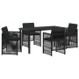 Conjunto de Comedor de Jardín 5 pcs Negro en Mesas de jardín | Comprar online en Foru.es