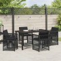 Conjunto de Comedor de Jardín 5 pcs Negro en Mesas de jardín | Comprar online en Foru.es