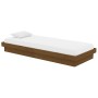 Estructura de cama madera maciza marrón miel 75x190 cm de vidaXL, Camas y somieres - Ref: Foro24-819935, Precio: 120,26 €, De...