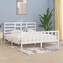 Estructura de cama madera maciza blanco Supe King 180x200 cm de vidaXL, Camas y somieres - Ref: Foro24-3107629, Precio: 166,2...