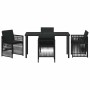Conjunto de Comedor de Jardín 5 pcs Negro en Mesas de jardín | Comprar online en Foru.es