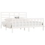 Estructura de cama madera maciza blanco Supe King 180x200 cm de vidaXL, Camas y somieres - Ref: Foro24-3107629, Precio: 166,2...