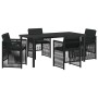 Conjunto de Comedor de Jardín 5 pcs Negro en Mesas de jardín | Comprar online en Foru.es