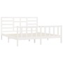 Estructura de cama madera maciza blanco Supe King 180x200 cm de vidaXL, Camas y somieres - Ref: Foro24-3107629, Precio: 166,2...