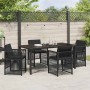 Conjunto de Comedor de Jardín 5 pcs Negro en Mesas de jardín | Comprar online en Foru.es
