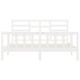 Estructura de cama madera maciza blanco Supe King 180x200 cm de vidaXL, Camas y somieres - Ref: Foro24-3107629, Precio: 166,2...