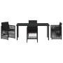 Conjunto de Comedor de Jardín 5 pcs Negro en Mesas de jardín | Comprar online en Foru.es