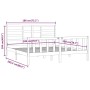 Estructura de cama madera maciza blanco Supe King 180x200 cm de vidaXL, Camas y somieres - Ref: Foro24-3107629, Precio: 166,2...