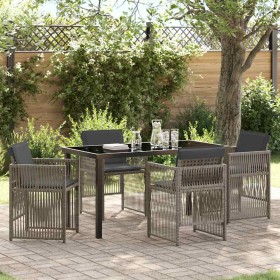 Conjunto de Comedor de Jardín 5 pcs Gris en Mesas de jardín | Comprar online en Foru.es