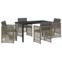 Conjunto de Comedor de Jardín 5 pcs Gris en Mesas de jardín | Comprar online en Foru.es