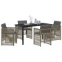 Conjunto de Comedor de Jardín 5 pcs Gris en Mesas de jardín | Comprar online en Foru.es