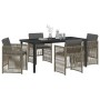 Conjunto de Comedor de Jardín 5 pcs Gris en Mesas de jardín | Comprar online en Foru.es