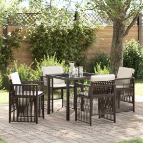 Conjunto de Comedor de Jardín 5 pcs Marrón en Mesas de jardín | Comprar online en Foru.es
