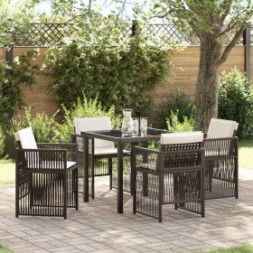 Conjunto de Comedor de Jardín 5 pcs Marrón en Mesas de jardín | Comprar online en Foru.es
