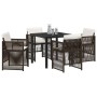 Conjunto de Comedor de Jardín 5 pcs Marrón en Mesas de jardín | Comprar online en Foru.es