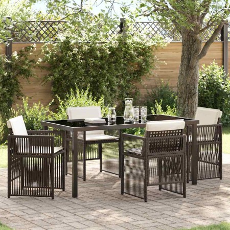 Conjunto de Comedor de Jardín 5 pcs Marrón en Mesas de jardín | Comprar online en Foru.es
