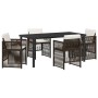 Conjunto de Comedor de Jardín 5 pcs Marrón en Mesas de jardín | Comprar online en Foru.es