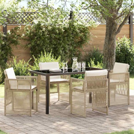 Conjunto de Comedor de Jardín 5 pcs Beige en Mesas de jardín | Comprar online en Foru.es